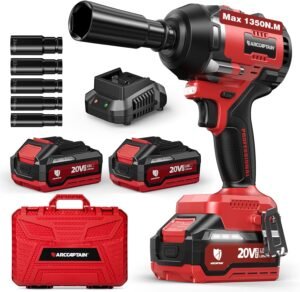 ARCCAPTAIN Cordless Impact Wrench 1500 Nm Review