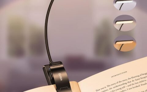 Gritin Rechargeable LED Book Light Review — Stepless Dimming and Eye-Care Focused Illumination