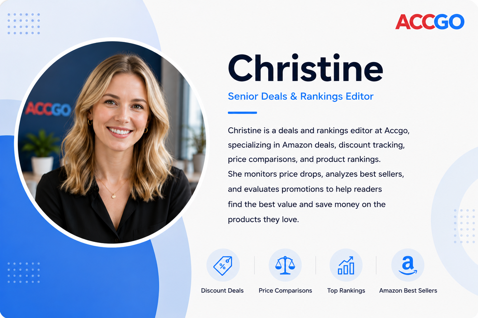 Christine - Senior Editorial Analyst at Accgo