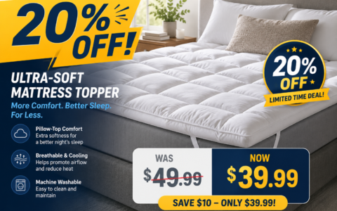 Save 20%: This Ultra-Soft Mattress Topper Could Be the Cheapest Way to Fix an Uncomfortable Bed