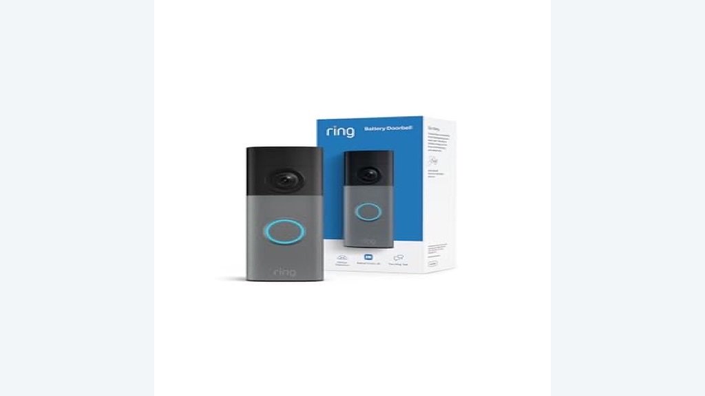 Ring Battery Doorbell product image on a clean pale blue background