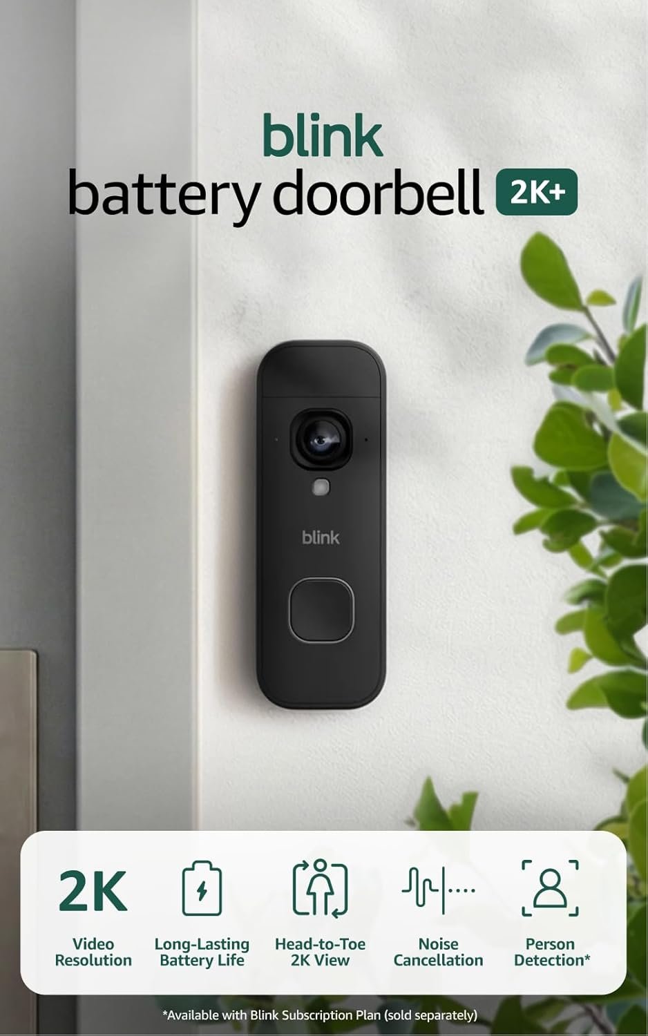 Blink Battery Doorbell 2K+ and Sync Module Core product package