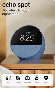 Amazon Echo Spot in Ocean Blue