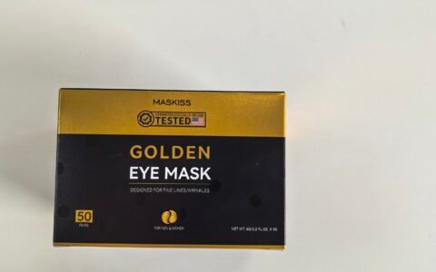 Maskiss Golden Eye Mask 50-pair box photographed for review